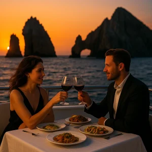 Cena al Atardecer en el Mar de Cortés