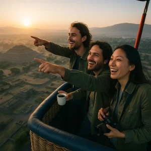 Vuelo en Globo sobre Teotihuacán y Visita a la Basílica